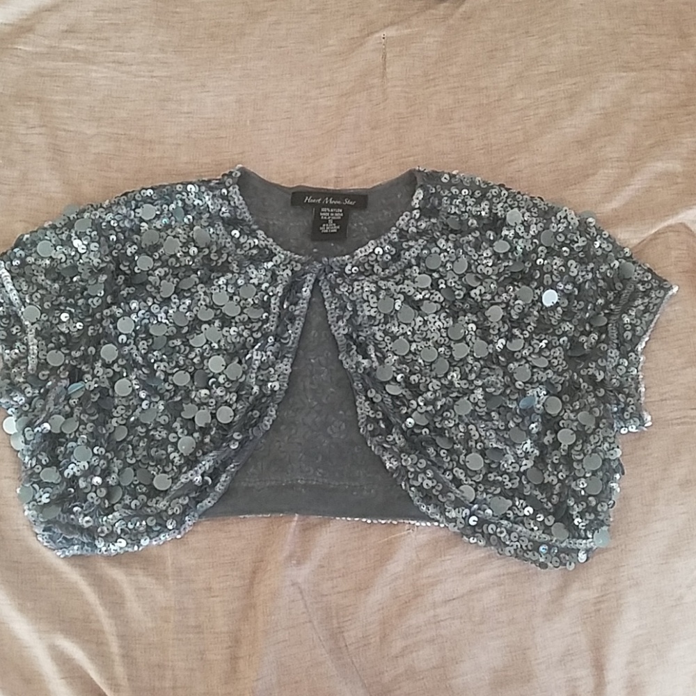 Sequin crop jacket